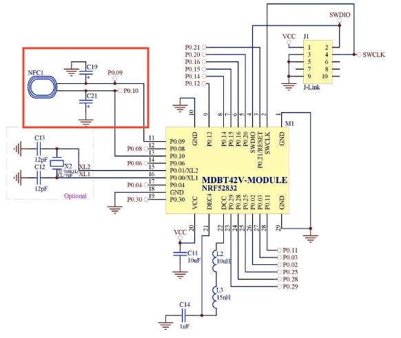 nRF52832 MDBT42V Schematic.png